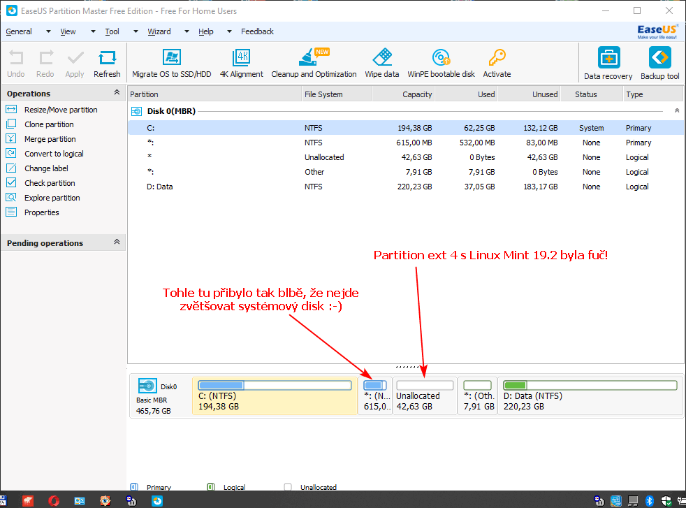partition ext 4 byla fuč