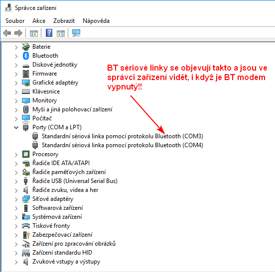 BT ve správci zařízení